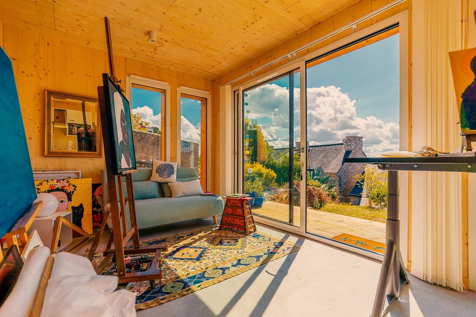 Atelier d’artiste, studio en ossature bois Greenkub (Côtes-d’Armor)