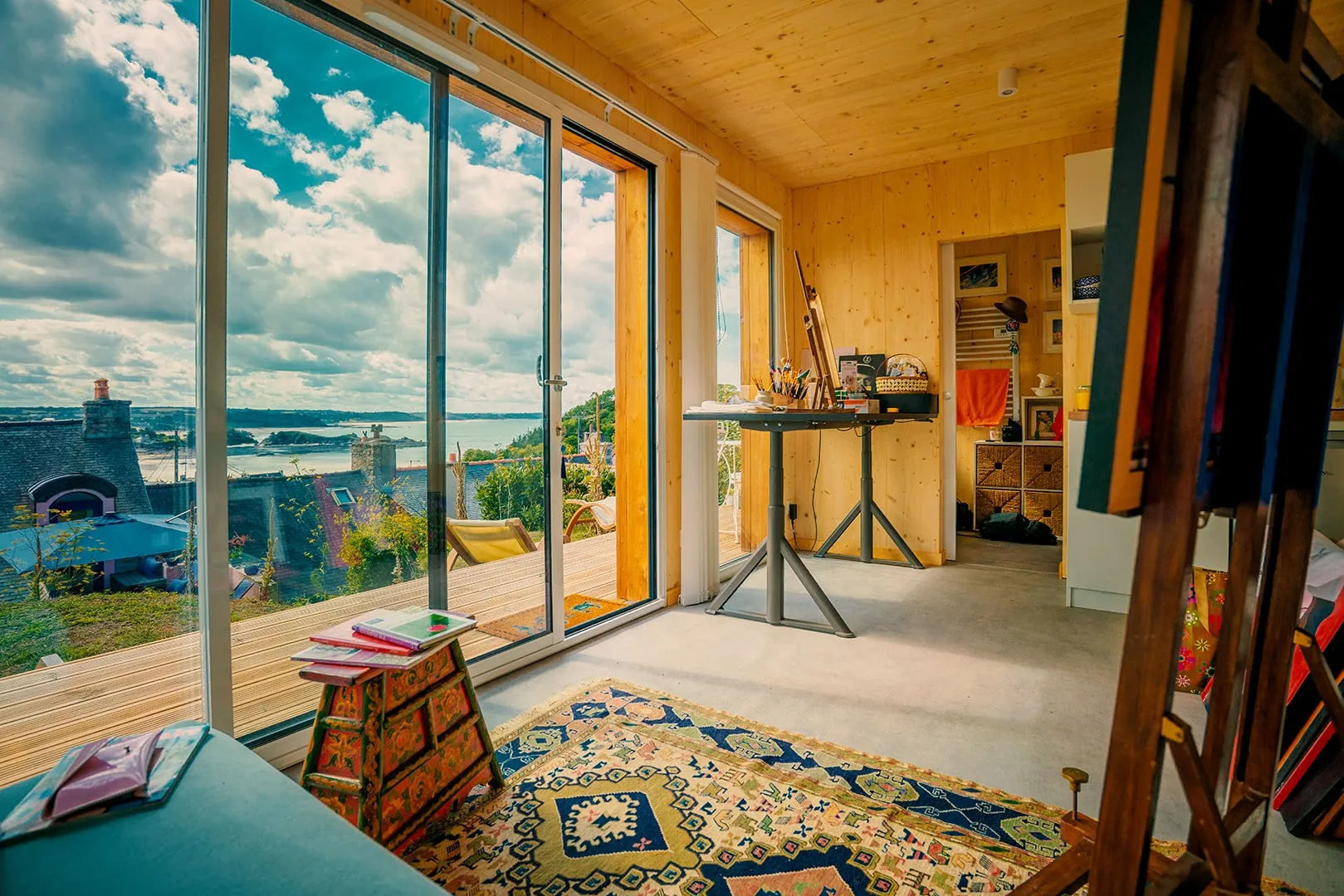 Atelier d’artiste, studio en ossature bois Greenkub (Côtes-d’Armor)