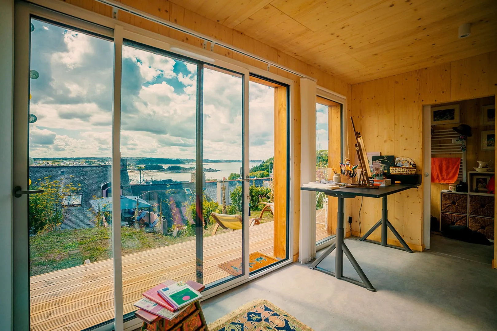 Atelier d’artiste, studio en ossature bois Greenkub (Côtes-d’Armor)