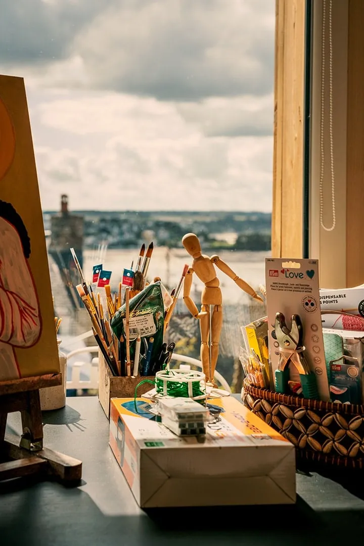 Atelier d’artiste, studio en ossature bois Greenkub (Côtes-d’Armor)