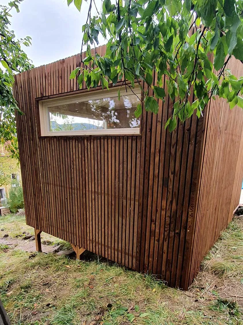 Réalisation Greenkub : bureau de jardin de 11 m² en ossature bois