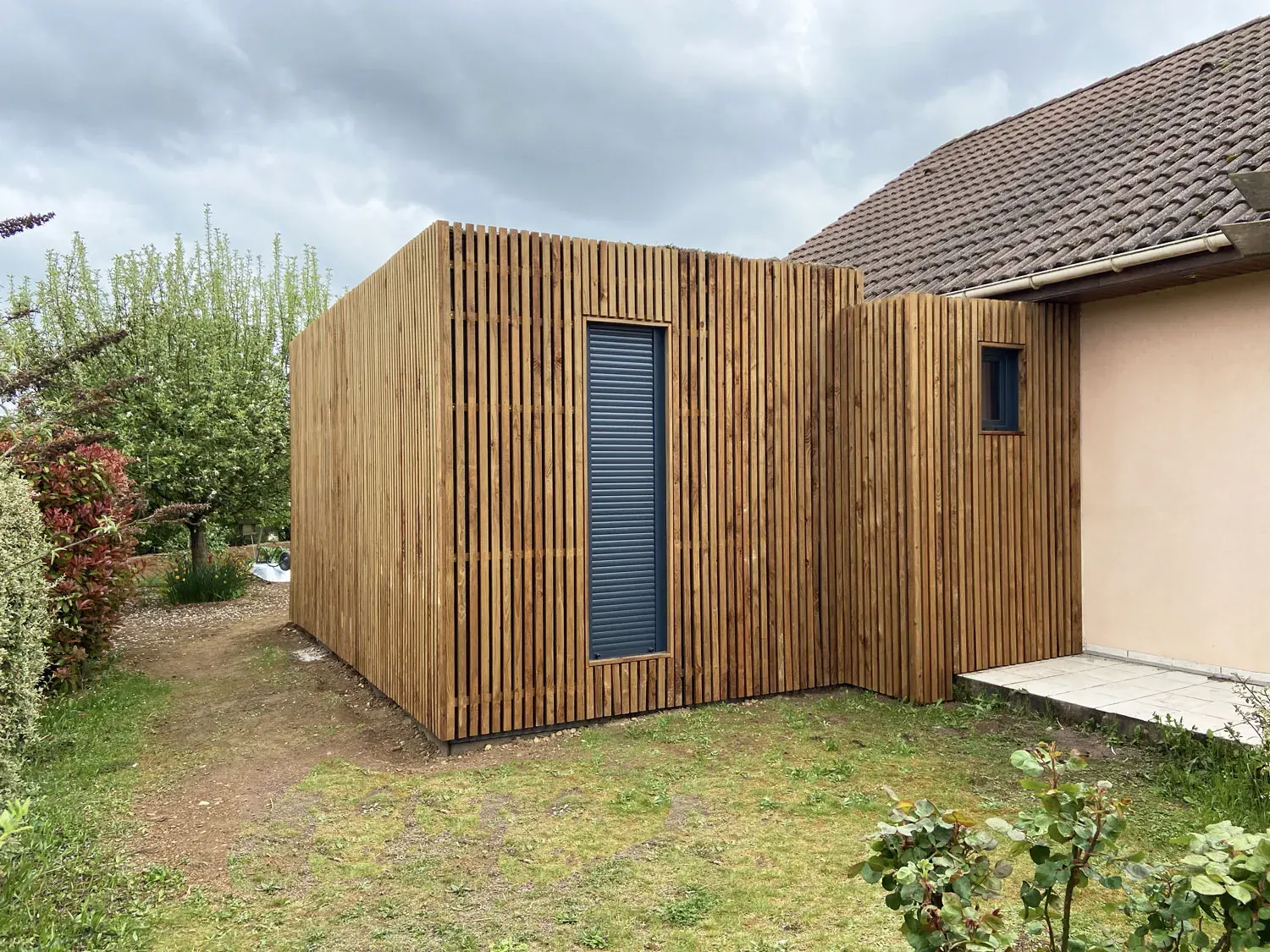 Réalisation Greenkub : extension de maison en bois de 15 m² en ossature bois