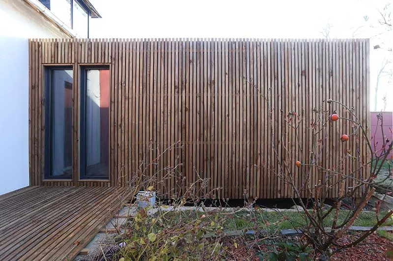 Extension de maison en ossature bois de 20 m² accolée à une maison, suite parentale, Ille-et-Vilaine