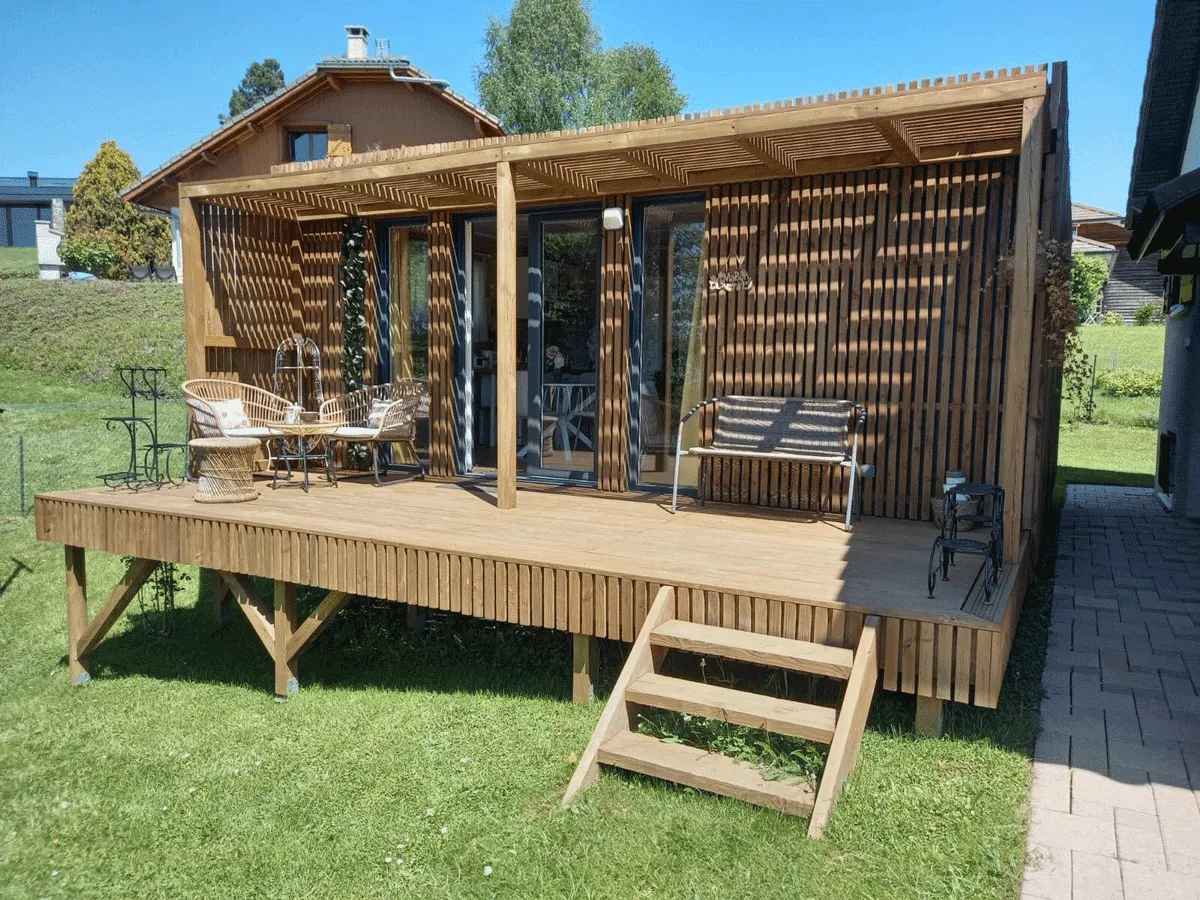 Location saisonnière de 40 m², studio en ossature bois Greenkub (Haute-Savoie)