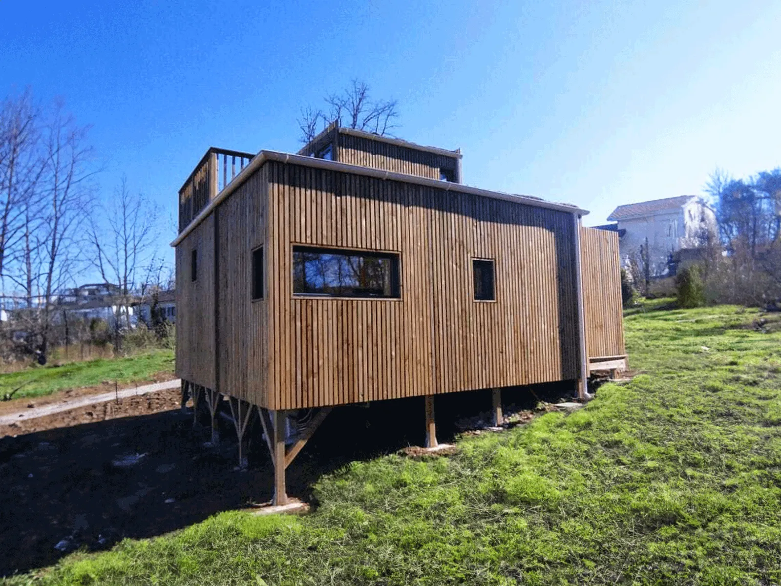 Réalisation Greenkub : maison en ossature bois de 40 m² en ossature bois