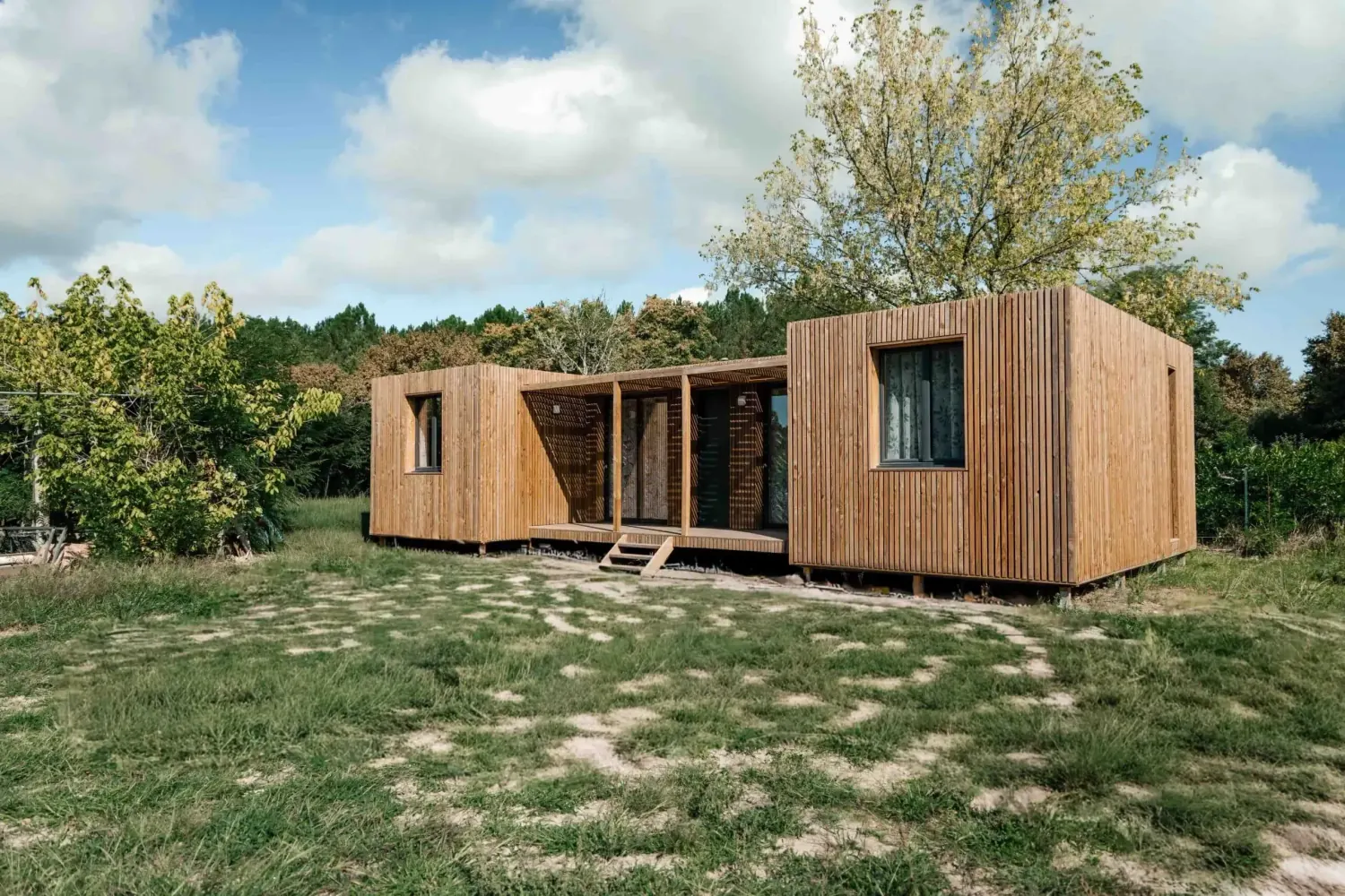 Résidence principale, studio en ossature bois Greenkub (Landes)