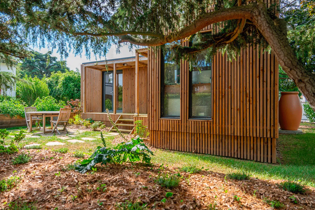 Extérieur d’une maison en bois