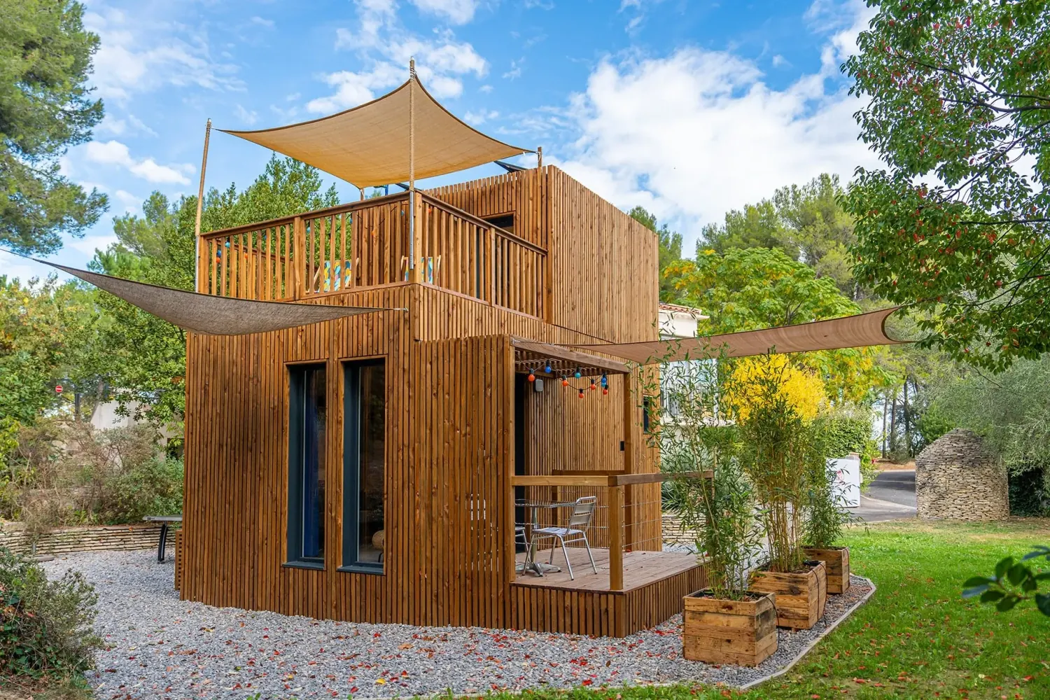 Chambre d’hôtes, studio en ossature bois Greenkub (Hérault)
