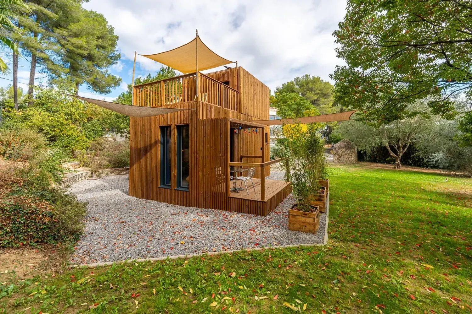 Chambre d’hôtes, studio en ossature bois Greenkub (Hérault)
