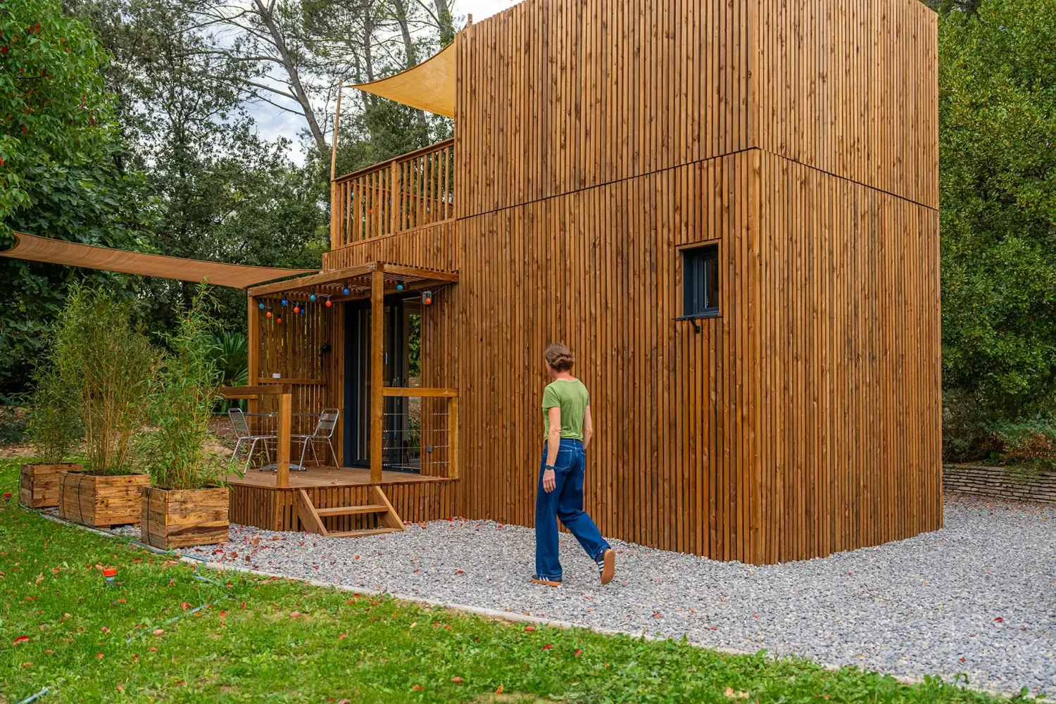 Chambre d’hôtes, studio en ossature bois Greenkub (Hérault)