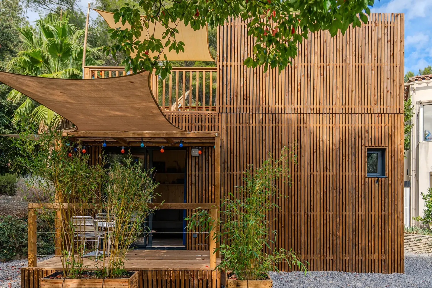 Chambre d’hôtes, studio en ossature bois Greenkub (Hérault)