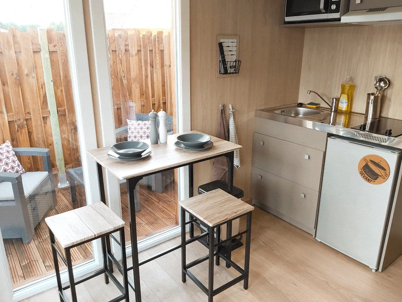 Kitchenette d’un studio de 15m2