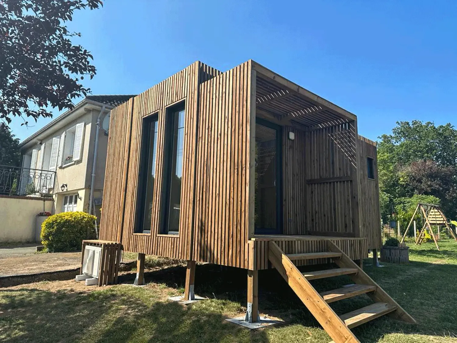 Réalisation Greenkub : studio de jardin de 20 m² en ossature bois