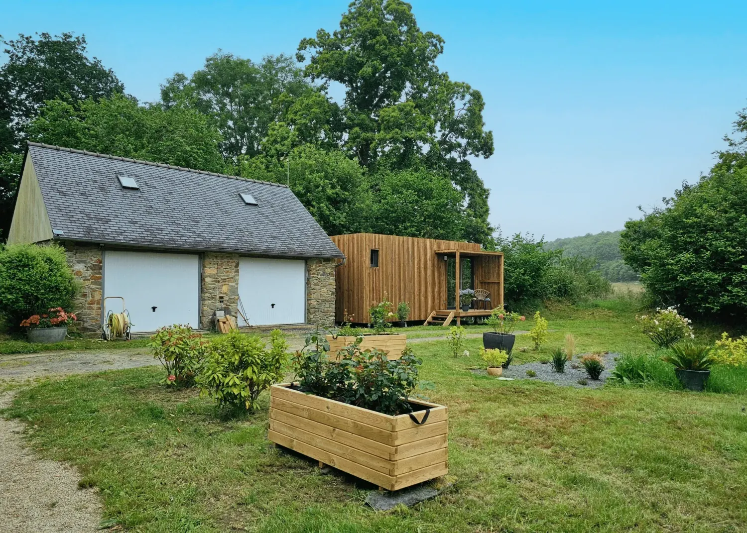 Chambre d’amis de 20 m², studio en ossature bois Greenkub (Finistère)