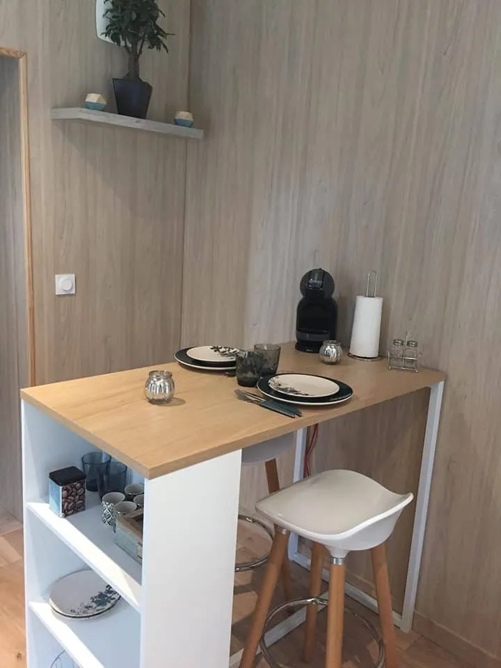 2 personnes de 20 m², studio en ossature bois Greenkub (Seine-et-Marne), vue intérieure