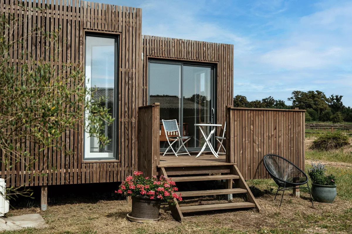 Location saisonnière de 25 m², studio en ossature bois Greenkub (Landes)