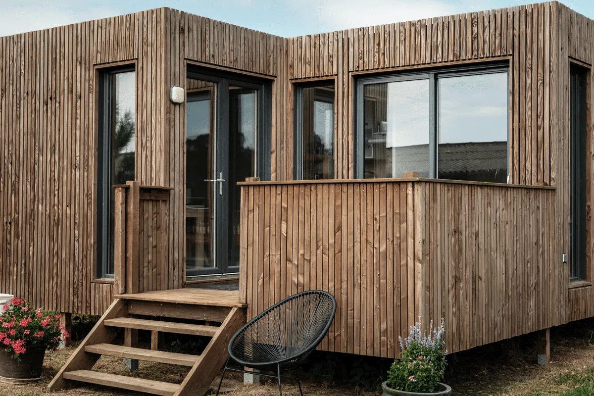 Location saisonnière de 25 m², studio en ossature bois Greenkub (Landes)