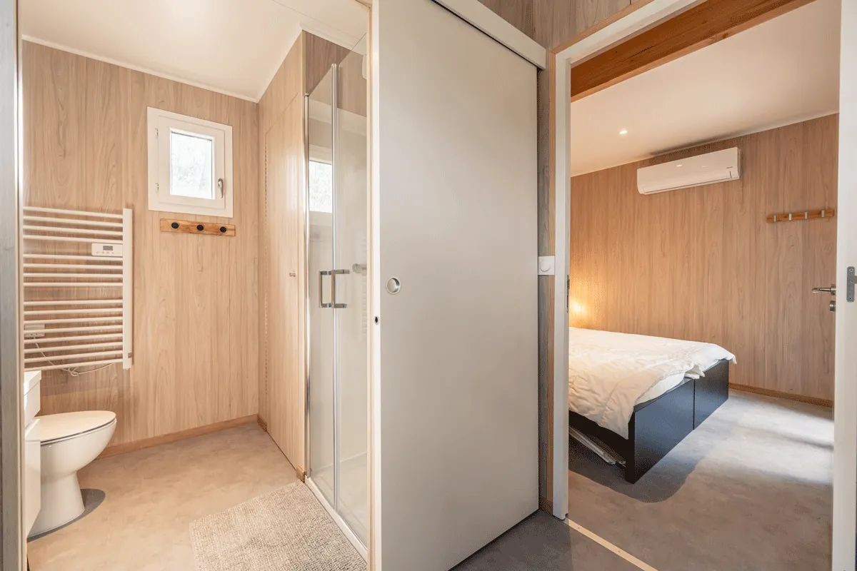 Chambre d’amis de 30 m², studio en ossature bois Greenkub (Ardèche)