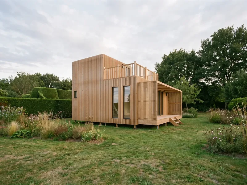 Studio de jardin GK40T de 40 m² en bois, clé en main Greenkub