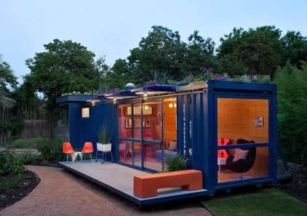 Bureau de jardin container