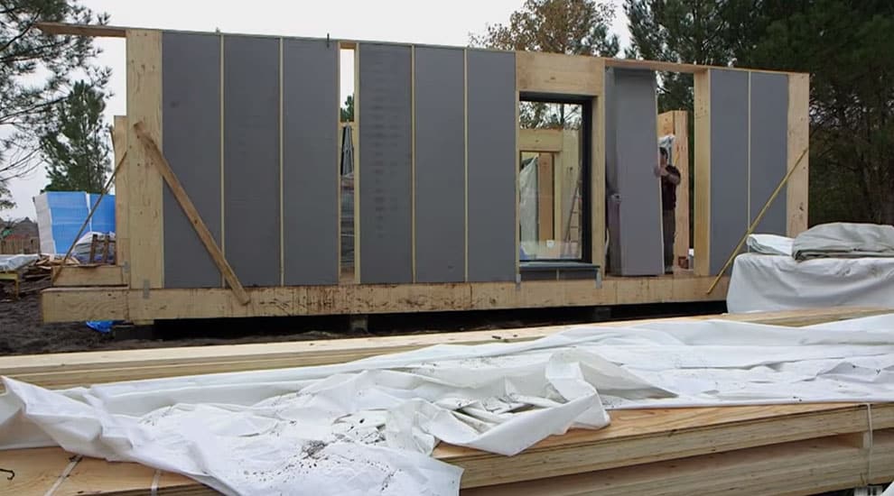 Procédé constructif d'une maison à ossature bois