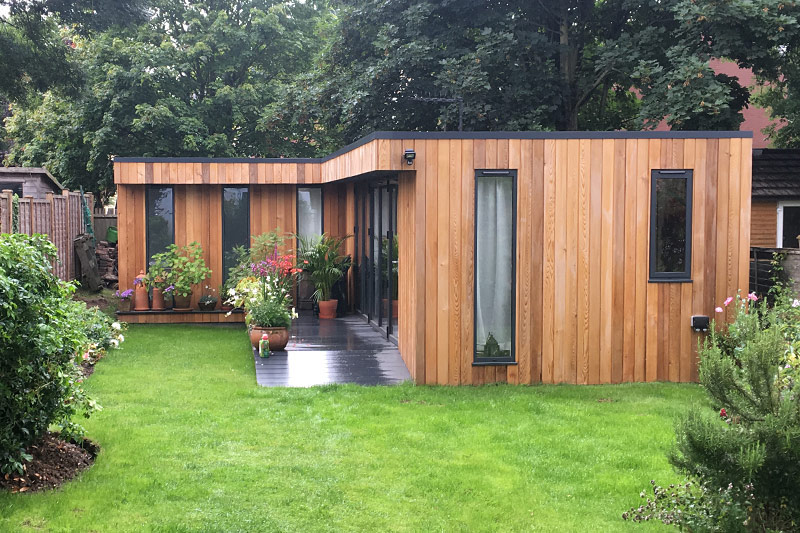 bureau de jardin toit plat : les L