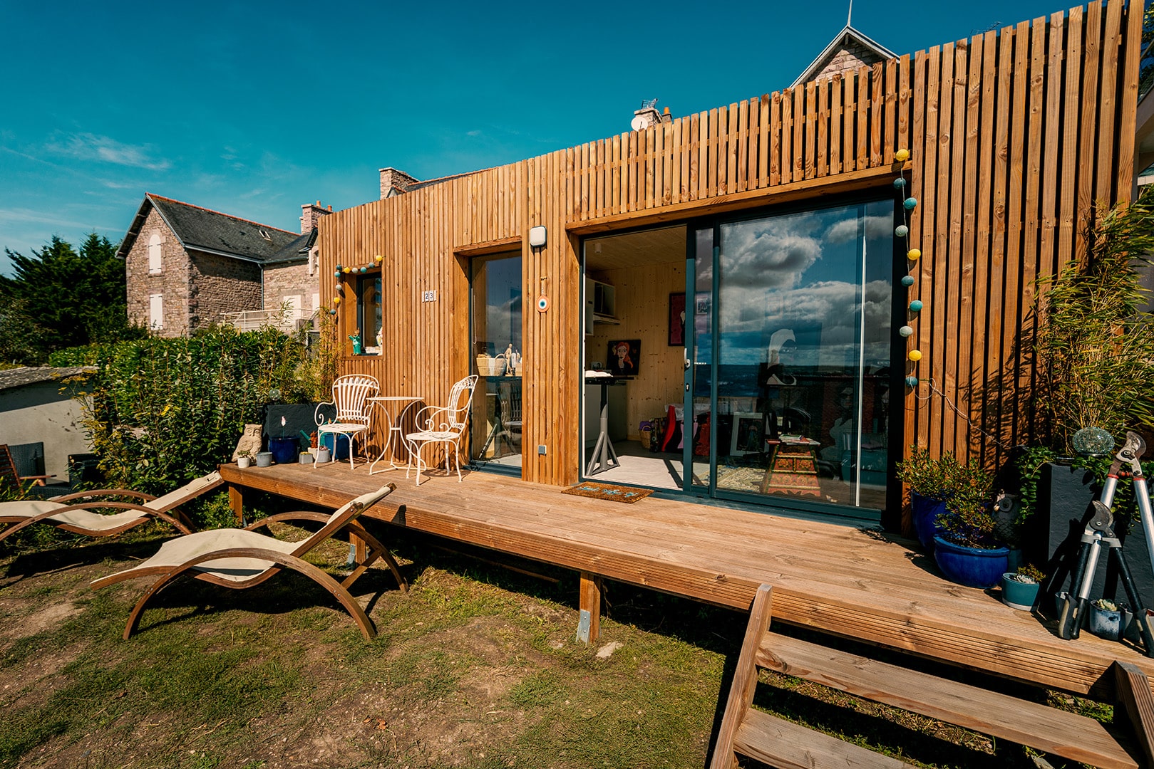 Atelier d’artiste, studio en ossature bois Greenkub (Côtes-d’Armor)